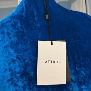 The Attico Anjelica Velvet Silk Mini Wrap Dress Size 2